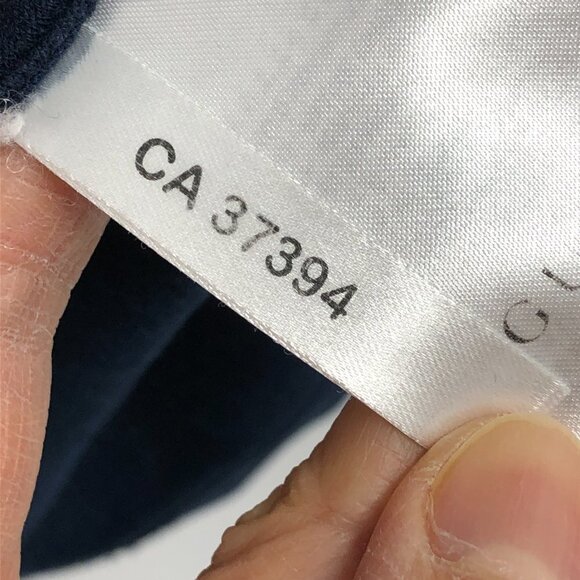 Gucci Men's Leather Collar Midnight Navy Short Sleeve Polo T- Shirt size L - Picture 14 of 16